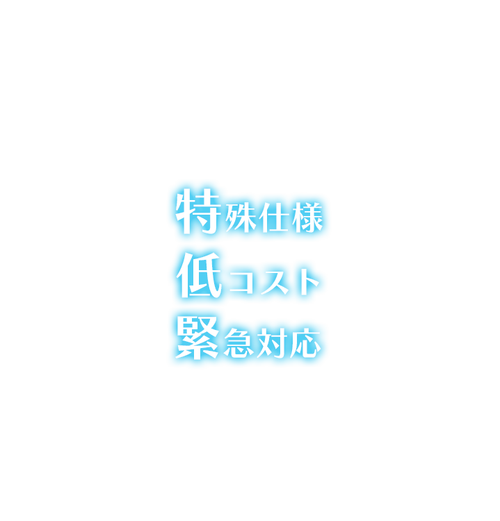 特殊仕様 低コスト 緊急対応